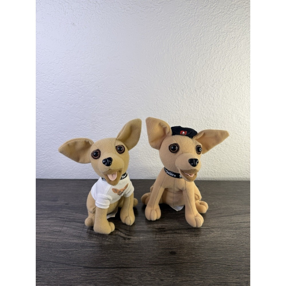 Y2K~ Yo Quiero Taco Bell ~ Chihuahua Dogs. Lot Of 2. Working Talking Boxes.